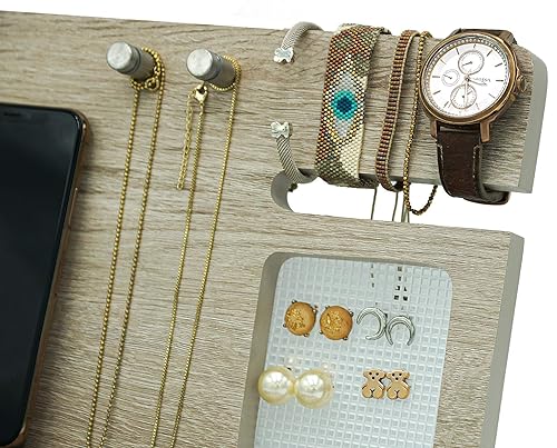 A organizador para celular, aretes, relojes, pulseras, anillos, monedas, collares para buro y escritorio..
