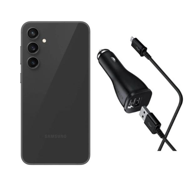samsusng-galaxy-s23-fe-128gb-negro-nuevo-cargador-para-auto-de-25w