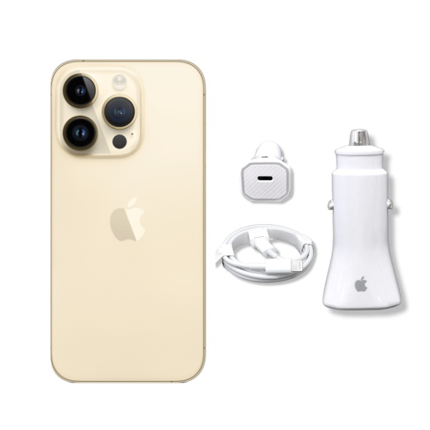 Apple iPhone 14 Pro Max Dorado, 256GB Almacenamiento, 6GB RAM, Reacondicionado E SIM.