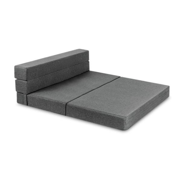 Sillón Plegable Atlas Matrimonial 3 Posiciones Gris, Cómodo, Ligero y Fácil de Transportar