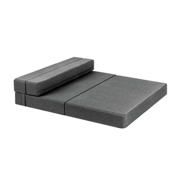 Sillón Plegable Atlas Matrimonial 3 Posiciones Gris, Cómodo, Ligero y Fácil de Transportar