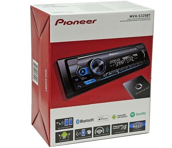 Autoestéreo para auto 1 Din PIONEER MVH-S325BT con USB y bluetooth