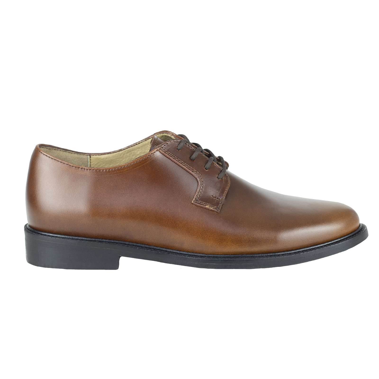 Zapato Derby De Hombre Clasico Bond 51955 Tan Suela De Cuero.
