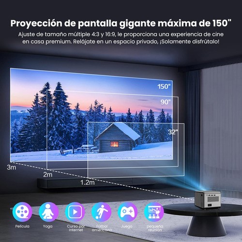 Proyector Portátil Profesional 4k Android Full Hd 5g Wifi.