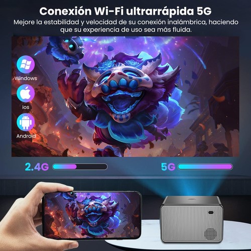 Proyector Portátil Profesional 4k Android Full Hd 5g Wifi.
