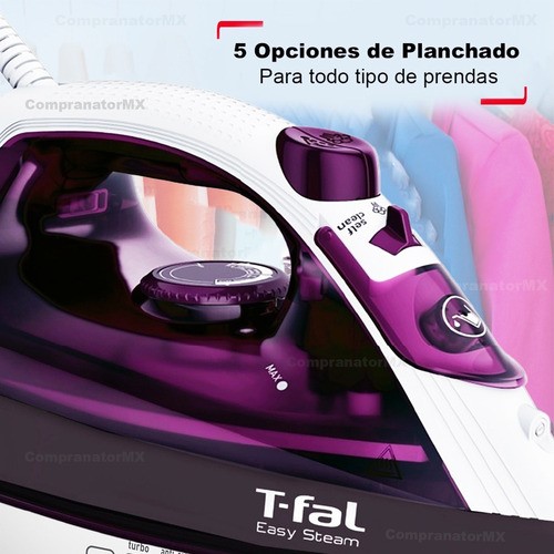 Plancha De Ropa Suela Cerámica Con Vapor Vertical Desinfect