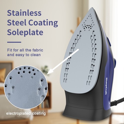 Plancha De Ropa Con Suela Cerámica Vapor Vertical Desinfecta.