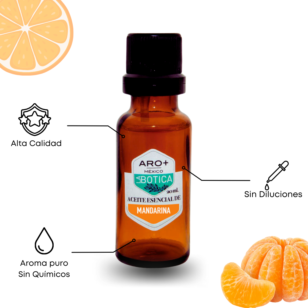 Aceite Esencial Mandarina 100% Puro, Uso Terapéutico, Aromaterapia.