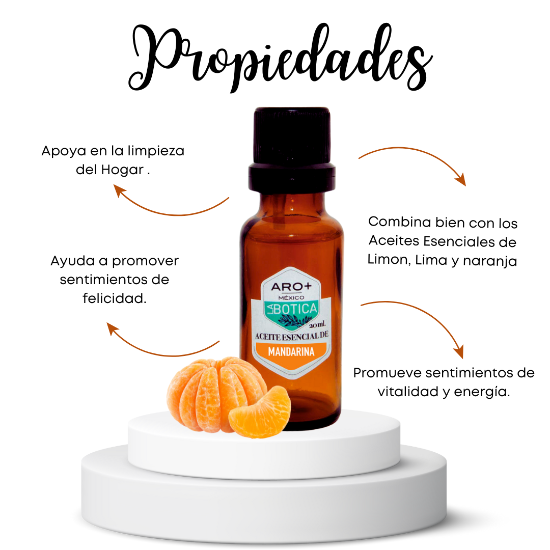 Aceite Esencial Mandarina 100% Puro, Uso Terapéutico, Aromaterapia.