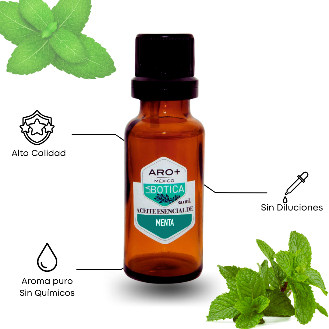Aceite Esencial Menta 100% Puro, Uso Terapéutico, Aromaterapia.
