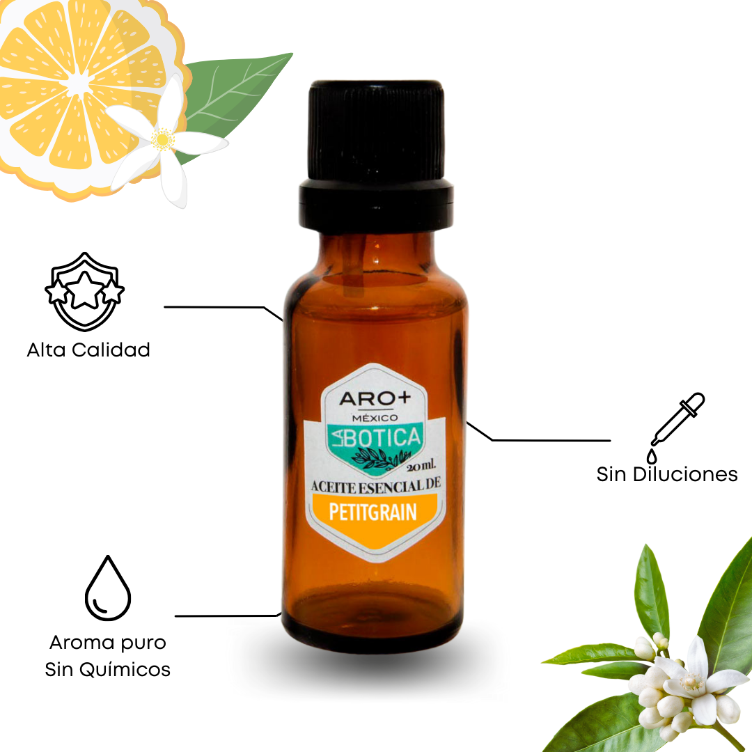Aceite Esencial Petitgrain 100% Puro, Uso Terapéutico, Aromaterapia.