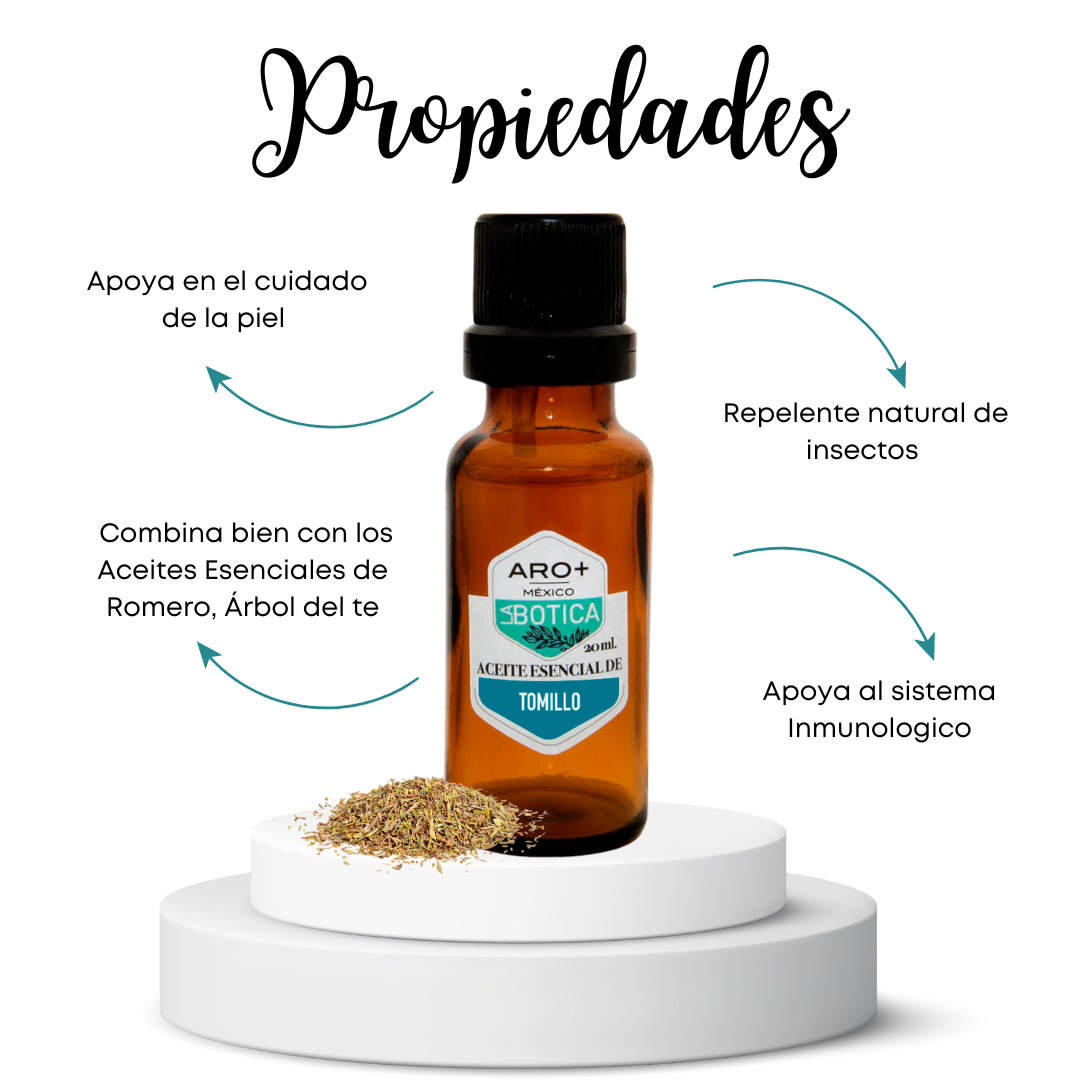 Aceite Esencial Tomillo 100% Puro, Uso Terapéutico, Aromaterapia.