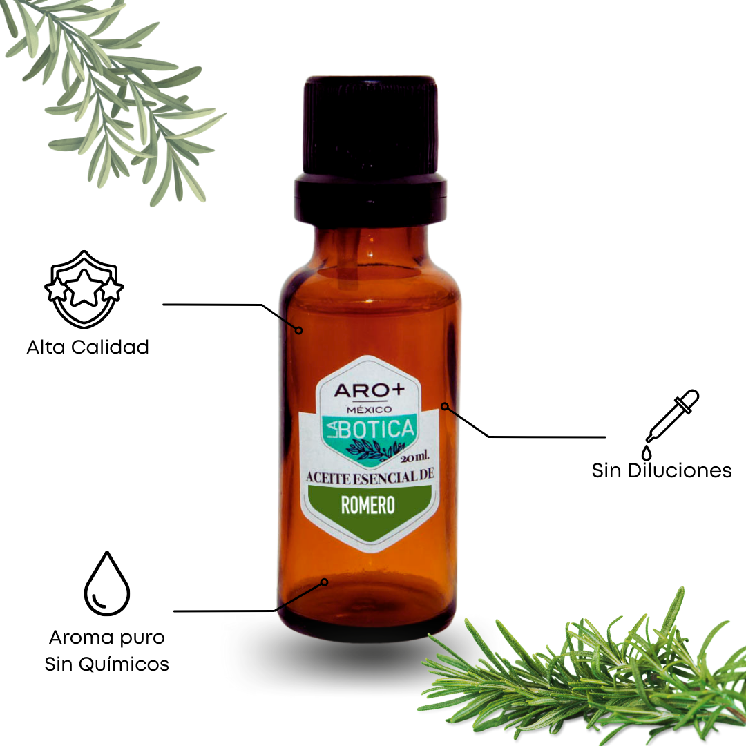 Aceite Esencial Romero 100% Puro, Uso Terapéutico, Aromaterapia.