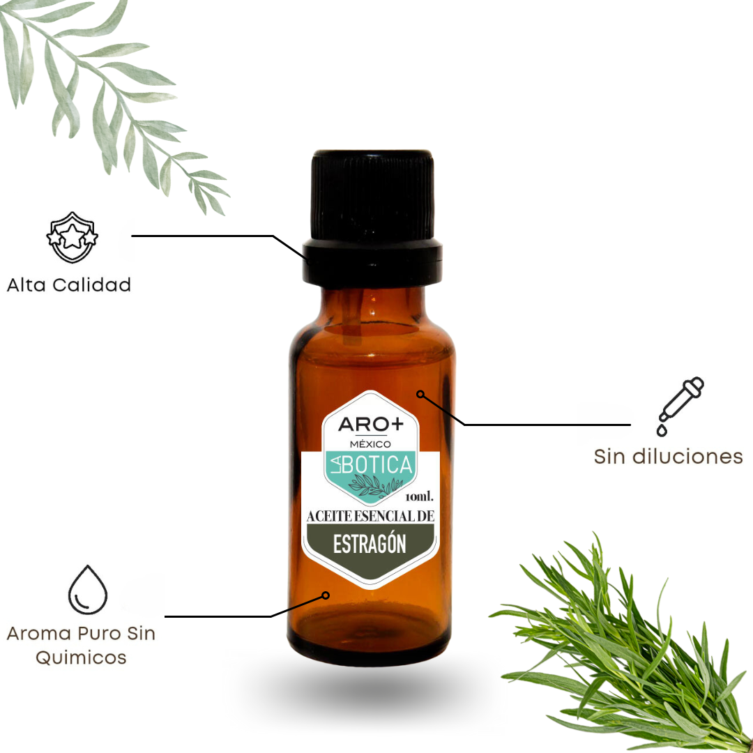 Aceite Esencial Estragón 100% Puro, Uso Terapéutico, Aromaterapia.