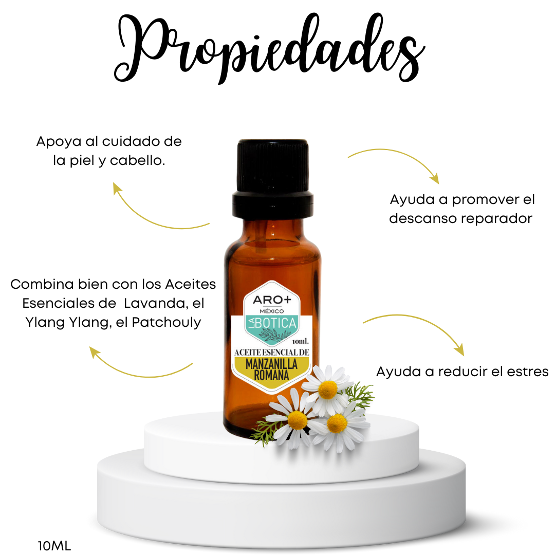 Aceite Esencial Manzanilla Romana 100% Puro, Uso Terapéutico, Aromaterapia.