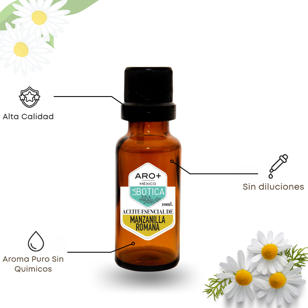 Aceite Esencial Manzanilla Romana 100% Puro, Uso Terapéutico, Aromaterapia.