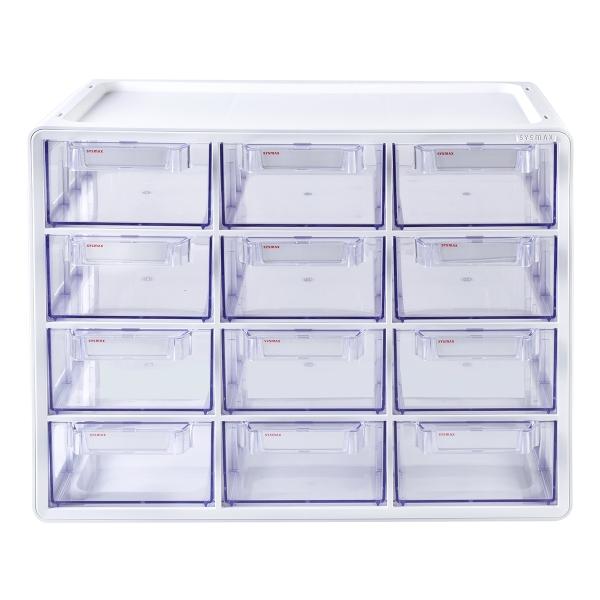 Organizador Cajonera Multiusos Con 12 Gavetas Ag Box, Blanco .