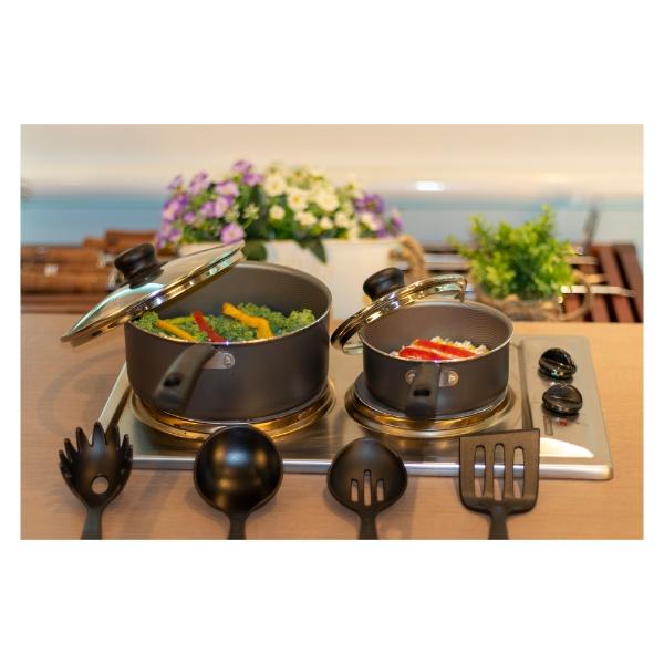 Batería de Cocina Tramontina Primaware Negro 27 Piezas