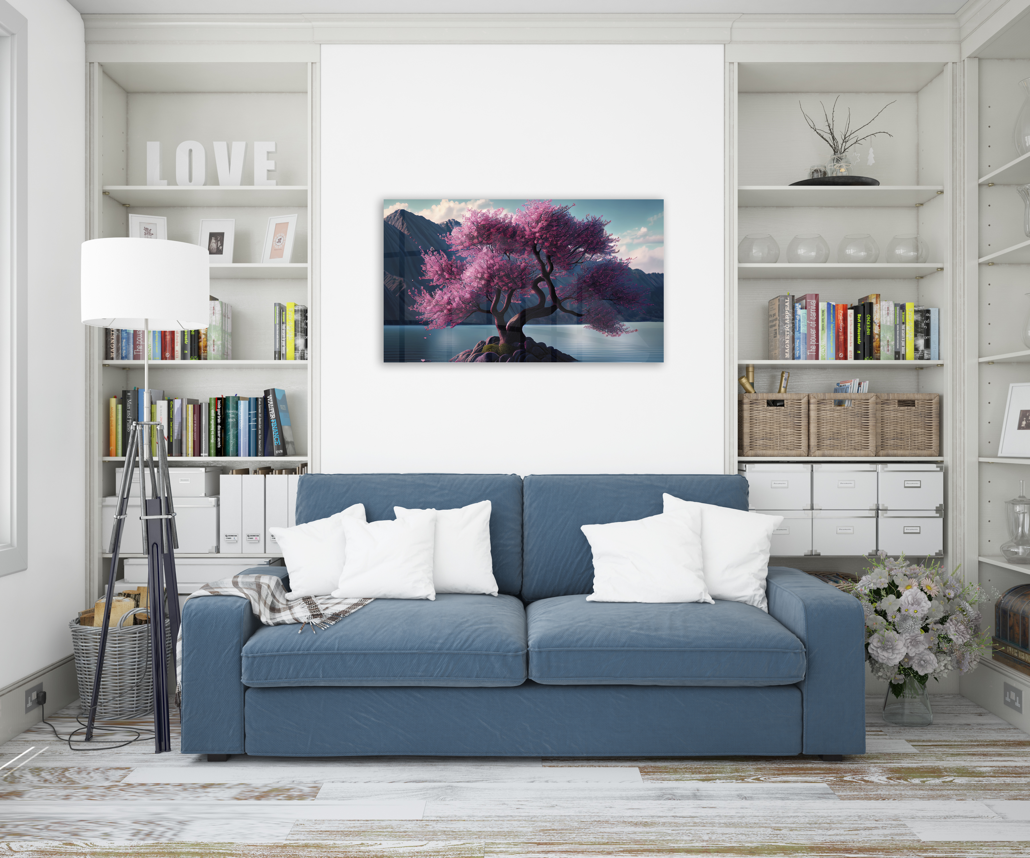 Cuadro Decorativo Acrílico Árbol Rosado 70 x 120 
