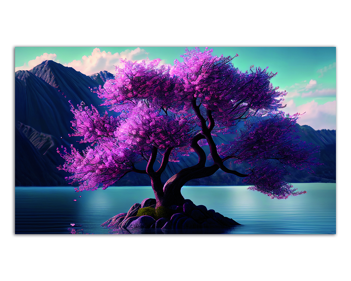 Cuadro Decorativo Acrílico Árbol Rosado 70 x 120 