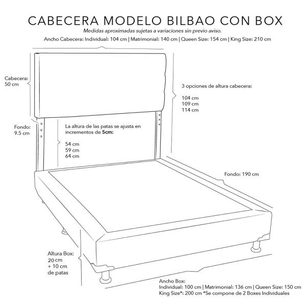 Cabecera Matrimonial Dicasa Bilbao con Box Velvet Morado