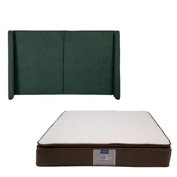 Colchon Matrimonial Restonic Nautilus con Cabecera Milan Imperio Verde