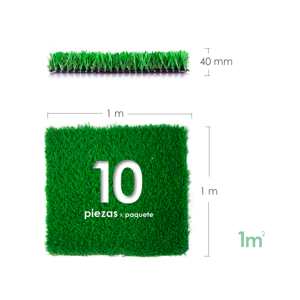 10m2 Pasto Sintético Tipo Alfombra 40mm Decoracion Exterior
