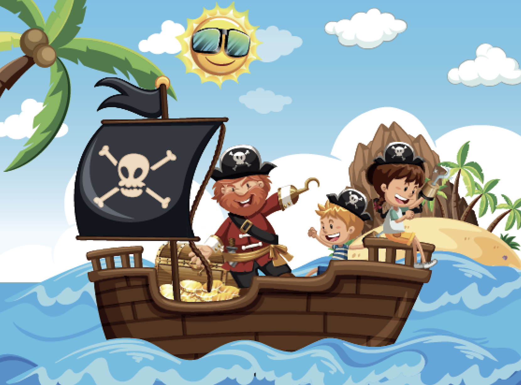 FLINK Rompecabezas Infantil Los Piratas 48 Piezas
