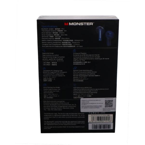 Audífonos inalámbricos Monster Airmars XKT08 color Azul