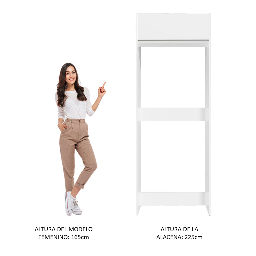 Mueble de Cocina Puerta-Refrigerador Madesa Glamy Blanco.
