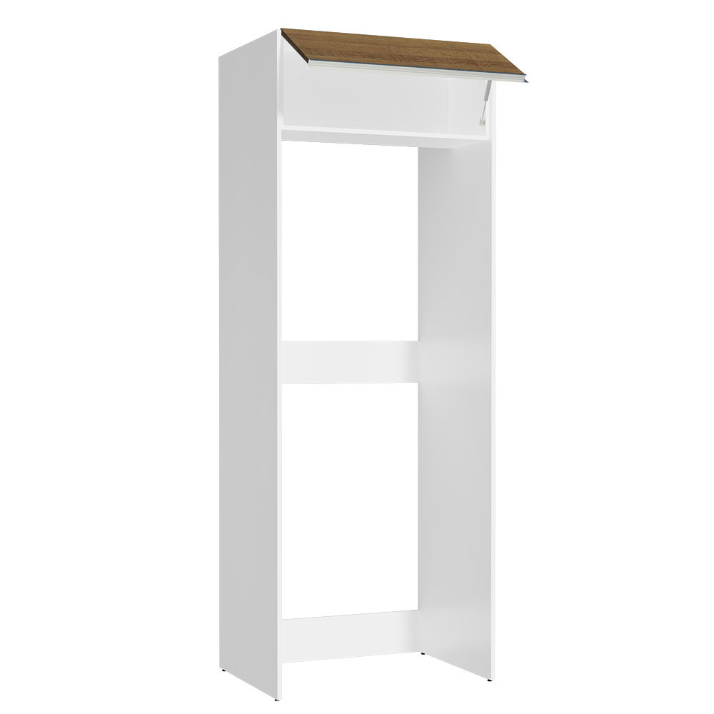 Mueble de Cocina Puerta-Refrigerador Madesa Glamy Blanco/Marrón.