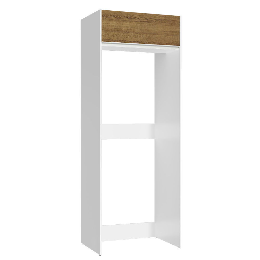 Mueble de Cocina Puerta-Refrigerador Madesa Glamy Blanco/Marrón.