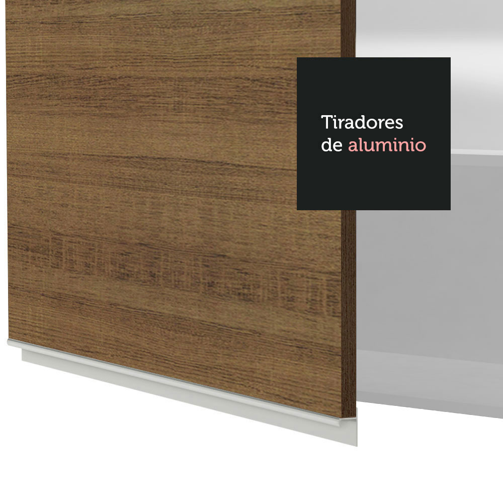 Mueble de Cocina Puerta-Refrigerador Madesa Glamy Blanco/Marrón.