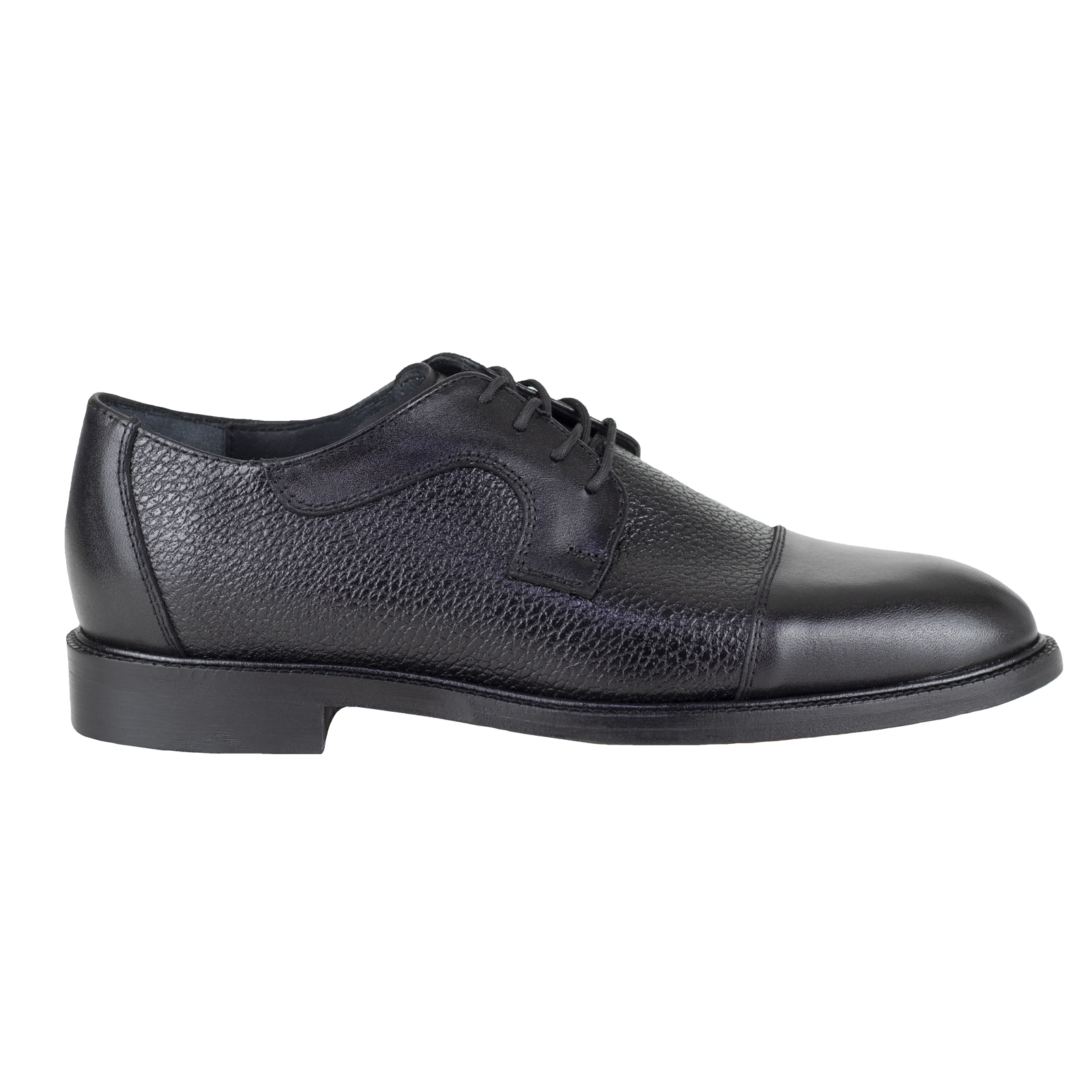 Zapato Oxford Vestir Hombre Bond Suela De Cuero 81037 Negro.