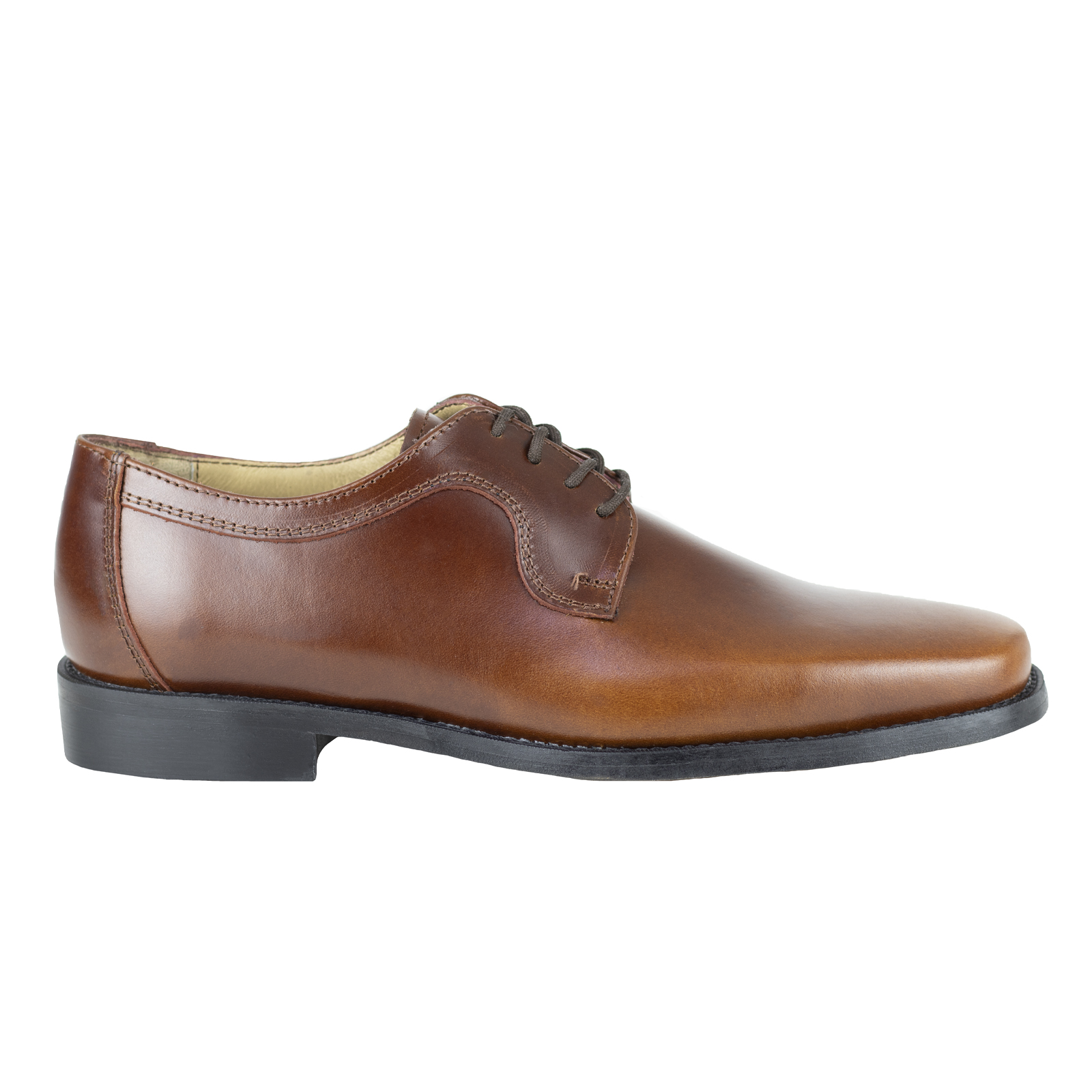 Zapato Derby Hombre Semivestir Suela De Cuero Bond 12615 Tan.