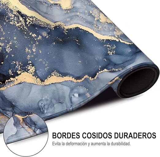 Alfombrilla para Ratón XXL Profesional (800x300x3mm). Easytao Mousepad de Escritorio Grande, Impermeable y Antideslizante, para Gamer, Empleado, Ordenador, PC, Laptop(Mármol Blanco).