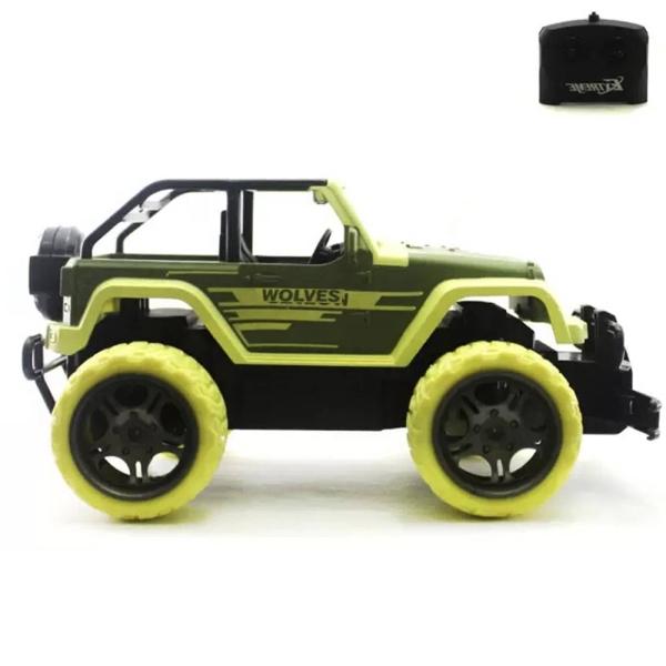 Camioneta Juguete R/C OffRoad 27MHz 1:18 con Luz 10 Km/h  - Verde