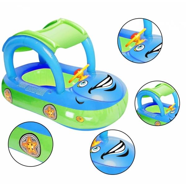 Inflable de Piscina para Niños Juguete de Alberca Flotador Vocho  - Verde