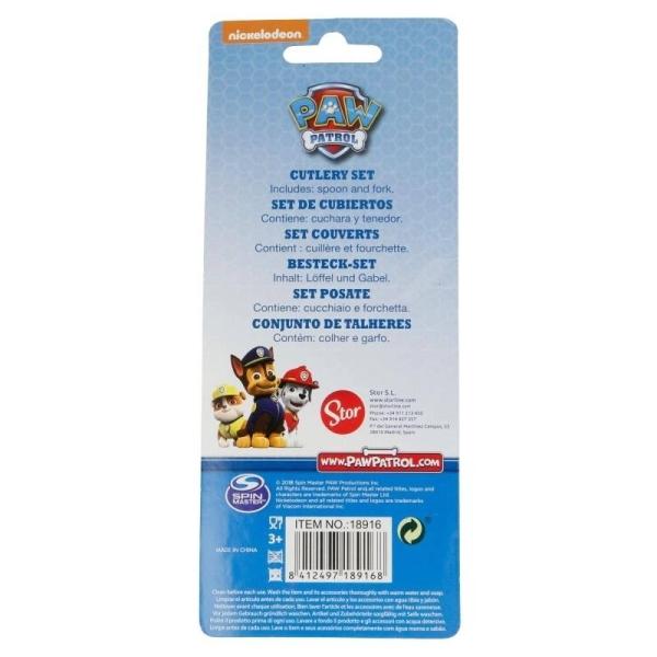 Set de cubiertos Paw Patrol Niño tenedor y cuchara  - Rojo