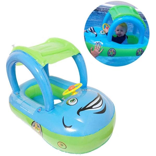 Inflable de Piscina para Niños Juguete de Alberca Flotador Vocho  - Verde