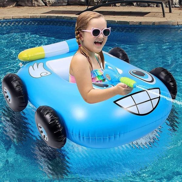 Inflable de Piscina para Niños Juguete de Alberca,Lanzador Agua  - Azul