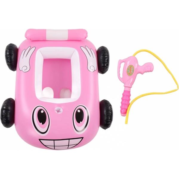 Inflable de Piscina para Niños Juguete de Alberca,Lanzador Agua  - Rosa