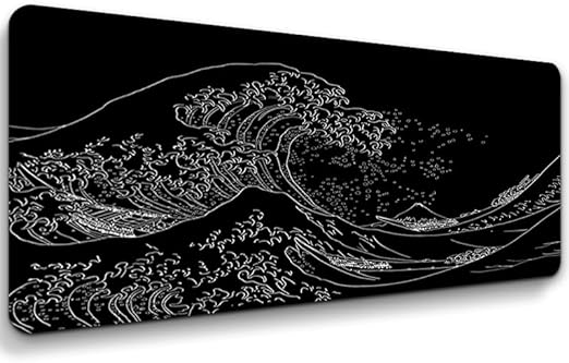E T EASYTAO Alfombrilla para Ratón XXL Profesional (800 * 300 * 3 mm), Mousepad de Escritorio Grande, Impermeable y Antideslizante, para Gamer, Empleado, Ordenador, PC, Laptop(Ondulada).