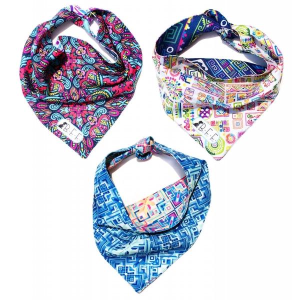 Bandanas para perros set de 3 piezas talla mediana - Geometrico 