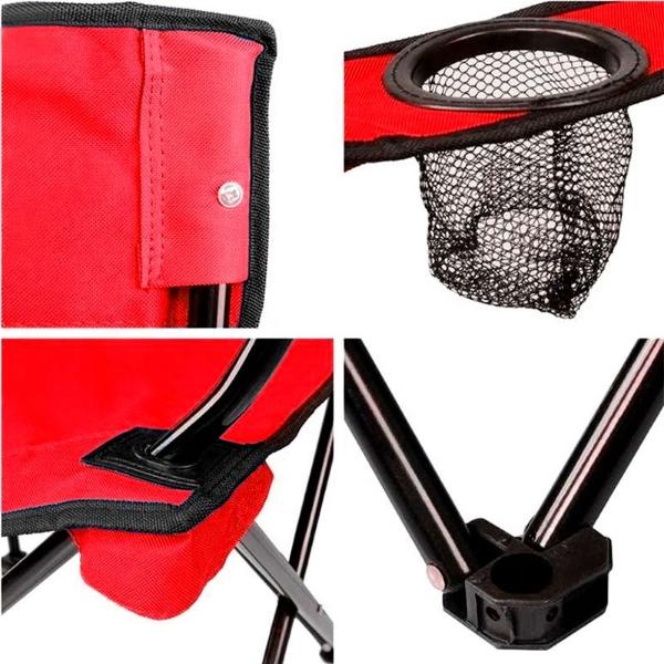 Silla Plegable Impermeable Playa Alberca Camping Pesca Aire Libre Rojo