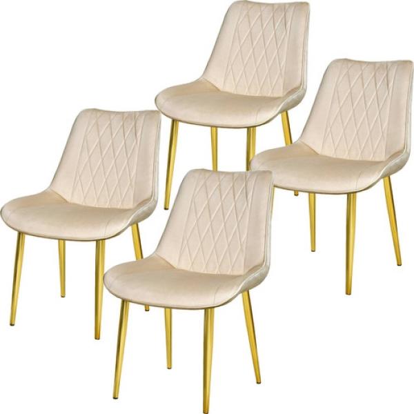 Mesa Comedor 130x80x76 Lujo 4 Personas Sillas Modernas