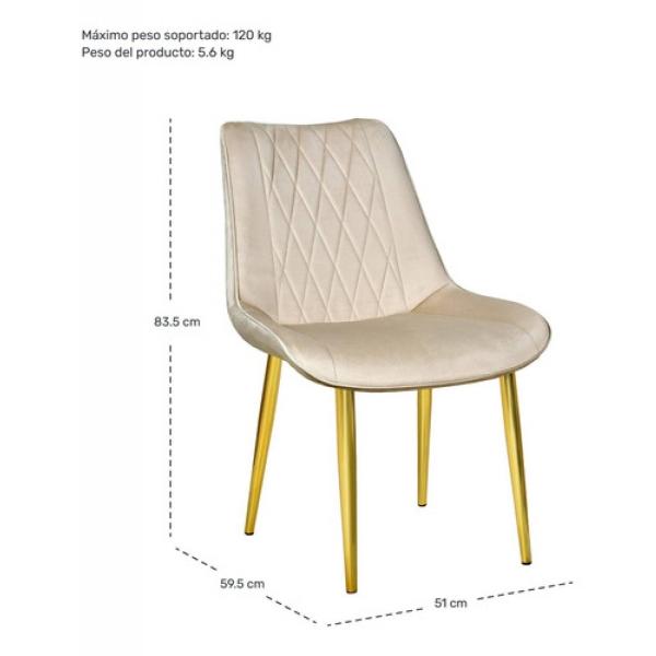 Mesa Comedor 130x80x76 Lujo 4 Personas Sillas Modernas