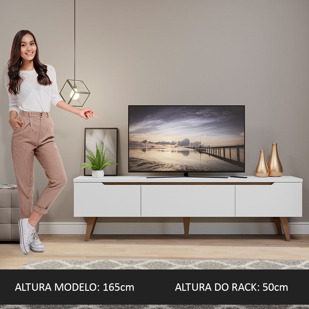 Mueble Mesa Para Tv Rack Madesa Reims Hasta 75'' BB.
