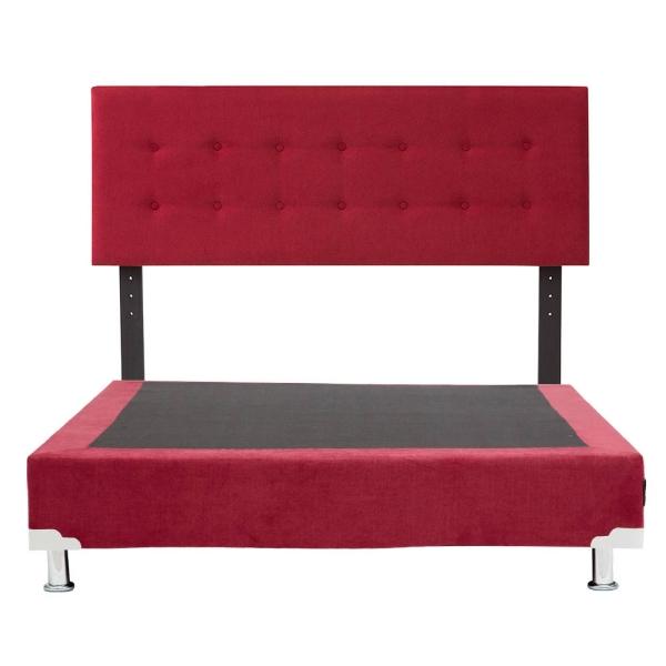 Cabecera Queen Size Dicasa Bilbao con Box Alessa Rojo