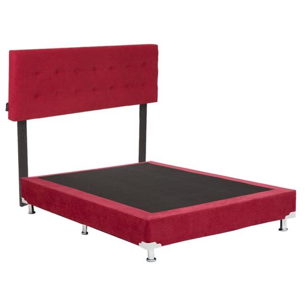Cabecera Queen Size Dicasa Bilbao con Box Alessa Rojo